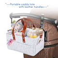 Miniatyrbillede 5 af 5: Baby Ble Caddy Organizer Holder Brusekurv Børneværelse Opbevaringsbeholder Bil Opbevaringskurv Servietter Legetøj