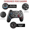 Miniatyrbilde 3 av 5: 2023 Oppgradert trådløs kontroller for Switch Pro-kontroller for Switch Remote Joystick Gamepad Støtter Wake up, Gyro Axis, Turbo, Dual Vibration