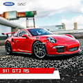 Miniatyrbilde 1 av 5: Welly 1:24 Porsche 911 Gt3 Rs Blå Bilmodell - Lekebil i metall - Samleobjekt - Gave - Støpt modell - Leke for gutter 911 GT3 RS3
