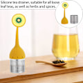 Miniatyrbillede 3 af 5: Te-infuser Finmasket Løs Te Te Silikon Si med Langt Håndtag Interval Diffuser Til At Brygge Løs Te Krydderier Krydderier (3stk, Flerfarvet)