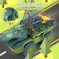 Miniatyrbillede 4 af 5: Dinosaurlegetøj til børn 3-5&5-7, store dinosaurtransportvogne med dinosauræg, træ og 3 dinosaurlegetøj til 2 3 4 5 6 7 år gamle drenge og piger, fødselsdagsgave