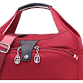 Miniatyrbilde 3 av 5: Multi-lomme skulderveske Damer Messenger Bag Reiseveske Arbeidsveske - Rød