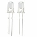 Miniatyrbillede 1 af 4: 200 stk. 5 mm hvide LED-dioder, klare runde transparente, 3-3,4 V, 20 mA, superlyse belysningspærer, elektroniske komponenter, lysdioder