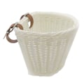 Pikkukuva 1 / 5: Retro-pyöräkori, punottu pajukori, etukori ohjaustankoon White