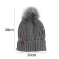 Miniatyrbillede 2 af 5: Hue til kvinder og mænd Vinterhue Dame Cuffed Beanies Hue Varm Huer Sort grey