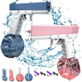 Miniatyrbillede 1 af 5: 2-pak automatisk elektrisk vandpistol med en knap - sommerfestlegetøj Blue and pink