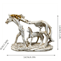 Miniatyrbilde 5 av 6: Hestestatuett i harpiks - Hjemmedekorasjon - Hestskulptur - Hjemmefigur - Gaveornament til stue, skrivebord, kontor, studierom, soverom, kaffe