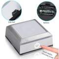 Miniatyrbild 4 av 5: Led-ljusbas för kristall 3d glaskonst färgglad upplyst fyrkantig stativdisplayplatta platt