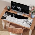 Miniatyrbilde 7 av 7: Musematte (31,5 × 11,8 × 0,12 tommer) Utvidet stor musematte Skrivebordsmatte, Sømkantede musematte, Sklisikker gummibase, Tastaturmatte, Spillmusematte Ink Drawing Mouse Pad - 2