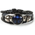 Miniatyrbilde 2 av 5: 12 Stjernetegn Konstellasjon Sjarmarm Lysende Armbånd Menn Kvinner Mote Flersjiktsvev Lærarmbånd Armbånd Bursdagsgave Libra