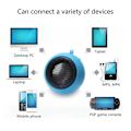 Miniatyrbild 3 av 5: Minihögtalare 3,5 mm högtalare bärbar högtalare subwoofer musikhögtalare för PC-dator bärbar dator notebook med laddningskabel Blue