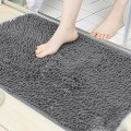 Miniatyrbillede 3 af 5: Chenille bademåtte blød shaggy og behagelig superabsorberende og tyk skridsikker Default Gray
