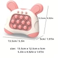 Miniatyrbild 4 av 4: Snabb tryck bubblor spelkonsol Pop It pusselspel sensorisk ångestlindring Fidget leksaker födelsedagspresenter för barn Pink