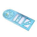 Miniatyrbild 1 av 5: Multifunktionell geometrisk linjal Geometrisk ritmall Mätverktyg för skolmaterial Blue