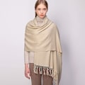 Miniatyrbild 5 av 5: Dam Pashmina Sjalar och Wraps för Bröllopssjalar för Kvinnor Vinter(Beige)