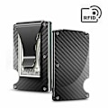 Miniatyrbillede 1 af 5: RFID-blokerende kulfiber minimalistisk Ridge-pung til mænds forlomme