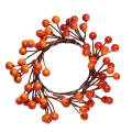 Miniatyrbillede 4 af 5: Julepynt Lys Ring Kreativ 3.15in Indre Diameter Orange Festartikler Bærkrans