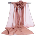 Miniatyrbillede 1 af 5: Transparent Chiffon Tørklæde | Tørklæde Dame Brudekjole - Ensfarvet Chiffon Silke Khaki 160x50cm