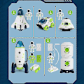Miniatyrbild 3 av 3: Leksaksraket Rymdskeppsleksak Astronaut Tidig Utbildning Leksak Födelsedagspresent För Pojkar Flickor B
