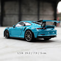 Miniatyrbillede 3 af 5: Welly 1:24 Porsche 911 Gt3 Rs Blå Bil Legering Bil Model Simulering Bil Dekoration Samling Gave Legetøj Døbt Model Dreng Legetøj 911 GT3 RS2