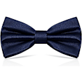 Miniatyrbillede 1 af 5: Forbundne slips til mænd, Tux slips Justerbar formel hals slips Satin slips til fest bryllup (Navy Blue)