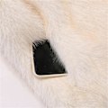Miniatyrbillede 3 af 8: Chic Damejakke med Sjal Krave, Dobbelt Bryst, Lang Uld Model Beige Fur Coat XL