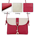 Miniatyrbild 3 av 5: Liten crossbody-väska för flickor i PU-läder, axelväska, handväska, crossbody-väska, presenter till tonårsflickor big rose Red