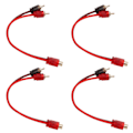 Miniatyrbilde 8 av 8: 4 stk RCA 1 hunn 2 hann adapter Y-splitter høyttaler lydkabel 20 cm lang for enhet med 3,5 mm jack