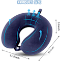 Miniatyrbilde 5 av 6: Reisepute Nakkepute Memory Foam Reisepute Støttek pute Navy Blue