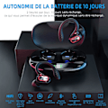 Pikkukuva 4 / 7: Urheilulliset langattomat Bluetooth-kuulokkeet, langattomat kuulokkeet mikrofonilla Bluetooth, Hi-Fi-stereokuulokkeet Bluetooth-kuulokkeet urheiluun, työhön Silver