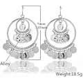 Miniatyrbillede 2 af 3: Bohemian Chandelier Coin Sequins Dangle Drop Øreringe Etniske Gypsy Perler Kvast Hoops Med Disk Charms Boho Øre Smykker Kvinder - -