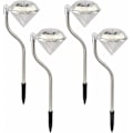 Miniatyrbillede 1 af 5: Solcellelampe til udendørs have, 4 x solcelledrevne havelamper udendørs solcellelamper vandtætte til altan, altankasse, blomsterkasser og terrassedekoration
