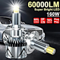 Miniatyrbillede 1 af 4: 3d 360 H7 Led Canbus Bilforlygter Pærer 60000lm H11 H4 H1 HB3 9005 HB4 9006 160w Bil Tåge Lygter Turbo Mini Lampe Led 2PCS 9012(HIR2)