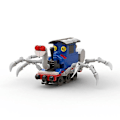Miniatyrbillede 1 af 2: Choo-choo Charles Byggesæt Stor Størrelse Horrors Spil Spider Train Dyrefigurer Klodser Legetøj Til Børn Gave 1 Set Blue Train(199pcs)