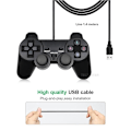 Miniatyrbillede 5 af 5: Kablet USB PC-spilcontroller til Winxp/win7/win8/win10 til pc-computer bærbar sort gamepad joystick A Black 2PCS