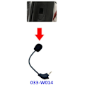 Miniatyrbilde 5 av 5: 033-W014 Mikrofon (firkantet jack) for Kingston, Hyper X, Cloud Ⅱ, Cloud X, Cloud core, Cloud Pro Silver støydempende gaming-headset
