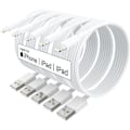 Pikkukuva 1 / 6: 5X Lightning USB -kaapeli Applelle iPhoneen ja iPadiin, 1 m, valkoinen