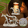 Miniatyrbilde 3 av 6: Hestestatuett i harpiks - Hjemmedekorasjon - Hestskulptur - Hjemmefigur - Gaveornament til stue, skrivebord, kontor, studierom, soverom, kaffe