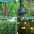 Miniatyrbild 6 av 6: 2-pack 16 LED solcellslampor för utomhusbruk, trädgård, juldekorationer för fest, gångväg, staket, trädgårdsdekorationer, varmvit