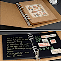 Miniatyrbillede 5 af 6: A5 6-rings mappe, A5 ringbindere, A5 ringbind 6 huller, Kraft a5 mapper til tilføjelse af brochureomslag Scrapbooking-papirer Løse ark, 2 stk.