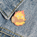 Miniatyrbild 2 av 4: 2 st Calcifer söta broscher i metall emalj knappnålar