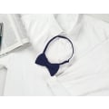 Miniatyrbilde 5 av 5: Forhåndsknyttede sløyfer for menn og kvinner Strikket sløyfe Solid Knitting Bow Tie Justerbar (Marineblå)