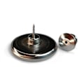 Pikkukuva 4 / 5: 5-parinen - Siirrettävät magneettipainikkeet - Magneetti verhoille ja kankaille Hopea 20 mm 20 mm