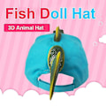 Miniatyrbild 3 av 4: 3D Fisk Hatt Dam Och Herr Vinter Zoo Resehatt Flicka Och Pojke Tecknad Skärm Mode Baseball Hip Hop Special Keps Julklapp child