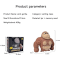 Miniatyrbilde 2 av 5: Elastiske apeleker, Splat Monkey Stress Relief Toy, Squeeze Monkey Splat Toys, Stress Relief Fidget Toys Stress Squeeze Gorilla Toys Brown