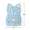 Miniatyrbillede 4 af 4: Mikrofiber badehåndklæde til børn, hårhåndklæde, hue, hurtigtørrende håndklæde, hue, sødt badeværktøj, super blødt