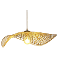 Miniatyrbillede 2 af 4: Bambus Flet Lysekrone Lampe Armaturer Hængende Loftslamper Til