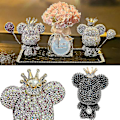 Miniatyrbilde 4 av 5: 12 stk Mini Krone Liten Krone Dekorasjon Rhinestone Kake Toppers Krone Cupcake Toppers Bryllup Kroner Tiaraer For Kake