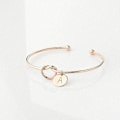 Miniatyrbilde 4 av 4: Mote Initial Smykker Initial Legering Brev Charm Armbånd Til Kvinner Brudepike Binde ROSE GOLD B
