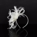Miniatyrbilde 2 av 5: Kvinners Fascinator Hat Blomster Bryllup Fascinator Hodebånd Fjær Flapper Brud Hodeplagg Hodeplagg Pillbox Hat Bowler Mini Topp Hat